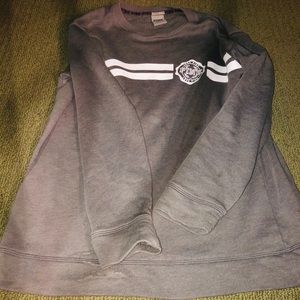 Pink vs grey sweater